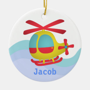 Ornamento De Cerâmica Helicóptero bonito e colorido para miúdos