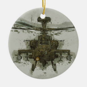 Ornamento De Cerâmica Helicóptero de ataque de Apache