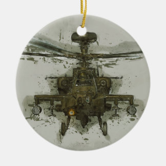 Ornamento De Cerâmica Helicóptero de ataque de Apache