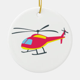 Ornamento De Cerâmica Helicóptero de Voo Cortado