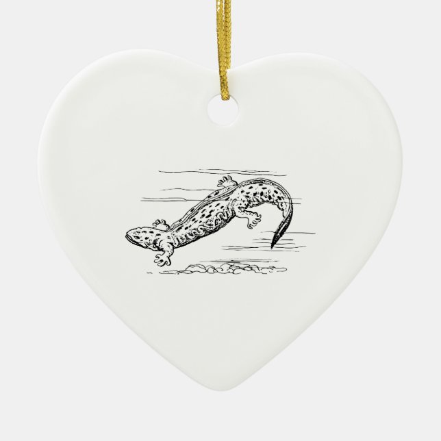 Ornamento De Cerâmica Hellbender (Frente)