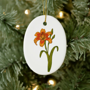 Ornamento De Cerâmica Hemerocallis fulva