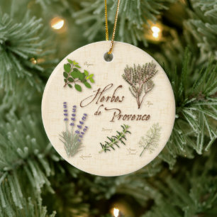 Ornamento De Cerâmica Herbes de Provence Ornament