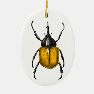 Ornamento De Cerâmica Hercules beetle