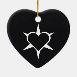 Ornamento De Cerâmica Herz Heart Cœur Cuore Star Starlet Sternchen Stern