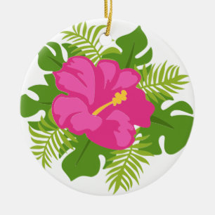 ORNAMENTO DE CERÂMICA HIBISCUS DO PINO QUENTE