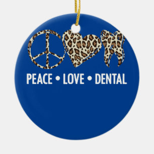 Ornamento De Cerâmica Higiene Oral Dentária Trabalho de Leopardo Ortodon