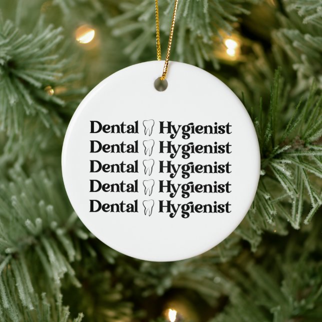Ornamento De Cerâmica Higienista dentária | Dentista RDH Dentist Dental  (Árvore)