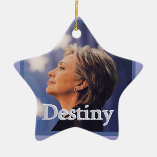 Ornamento De Cerâmica Hillary 2016 (Frente)