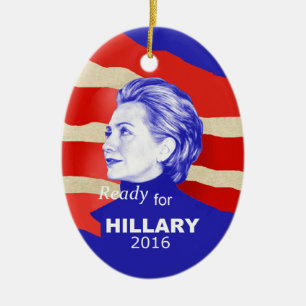Ornamento De Cerâmica Hillary Clinton 2016