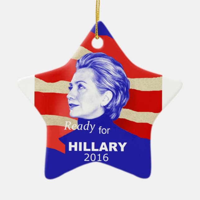Ornamento De Cerâmica Hillary Clinton 2016 (Frente)