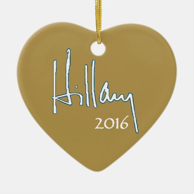 Ornamento De Cerâmica Hillary Clinton 2016 (Frente)
