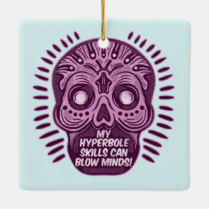 Ornamento De Cerâmica Hiperbole Funny INGLÊS LINGUAGEM