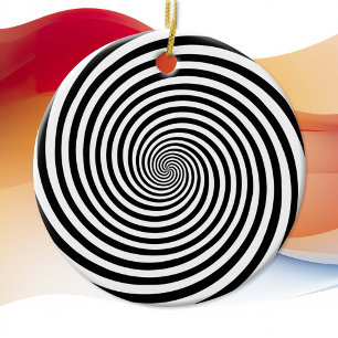 Ornamento De Cerâmica Hipnose Espiral
