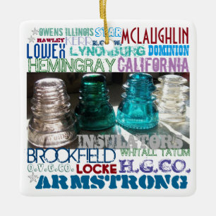 Ornamento De Cerâmica HISTÓRIA DOS INSULATORES DE VIDRO DO Telégrafo RAI