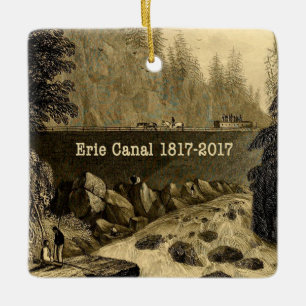 Ornamento De Cerâmica Histórica do Canal do Erie Bicentenário