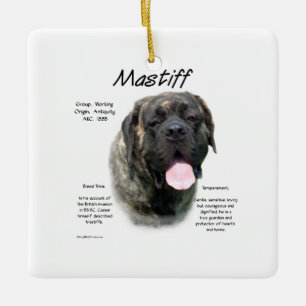 Ornamento De Cerâmica Histórico do Mastiff de Brindle