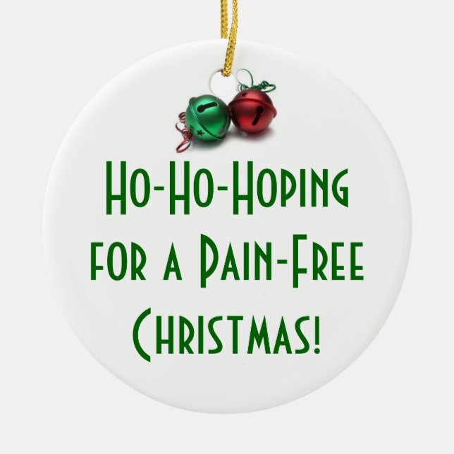 Ornamento De Cerâmica Ho-Ho-Espera… (Frente)