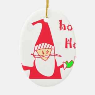 Ornamento De Cerâmica Ho Ho Feliz Natal De Papais noeis.png