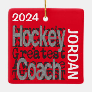 Ornamento De Cerâmica Hockey Coach Extraordinaire CUSTOM