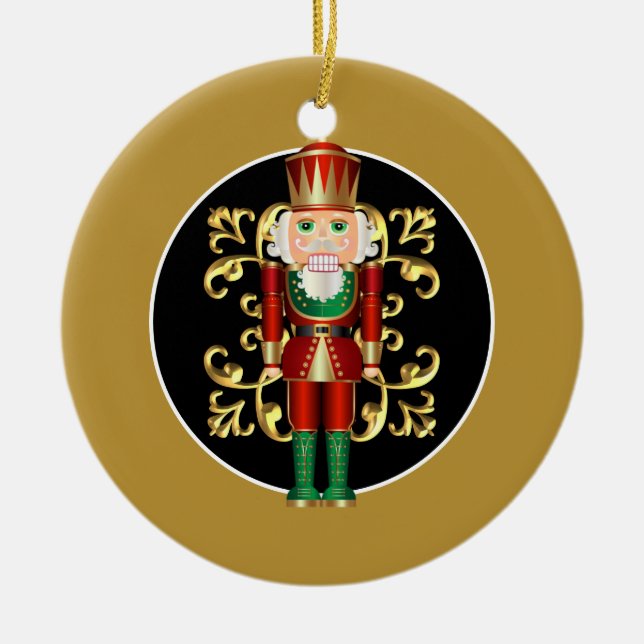 Ornamento De Cerâmica Holiday Nutcracker (Frente)