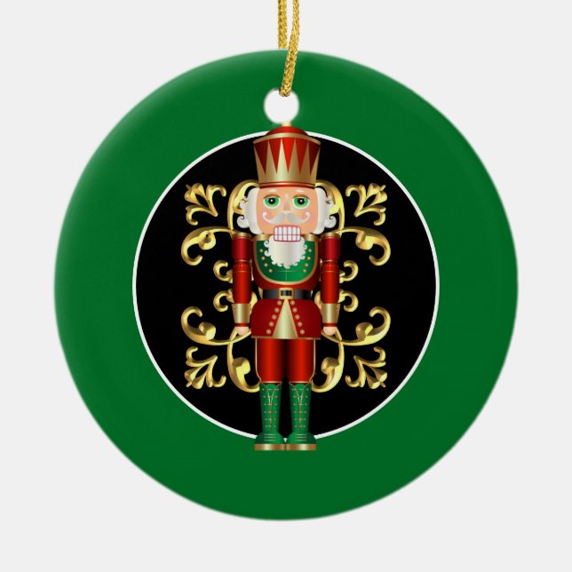 Ornamento De Cerâmica Holiday Nutcracker (Frente)