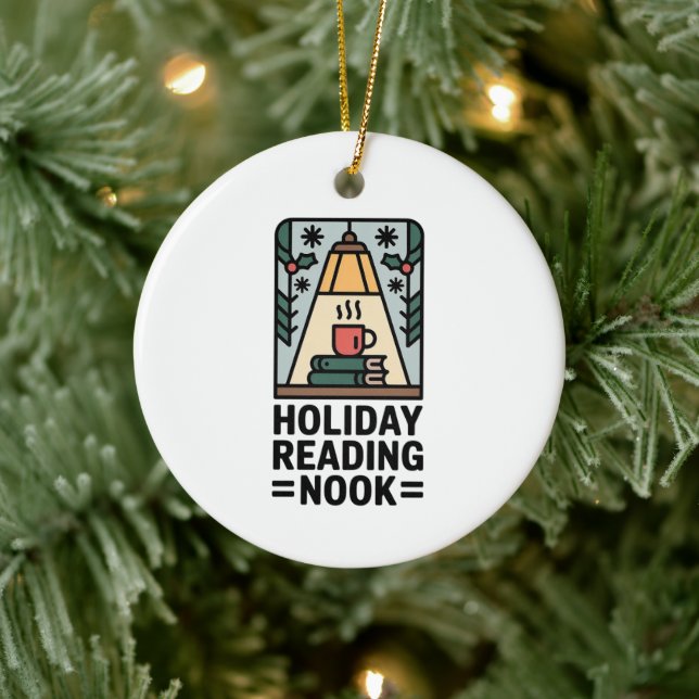 Ornamento De Cerâmica Holiday Reading Nook Tree Keepsake (Árvore)