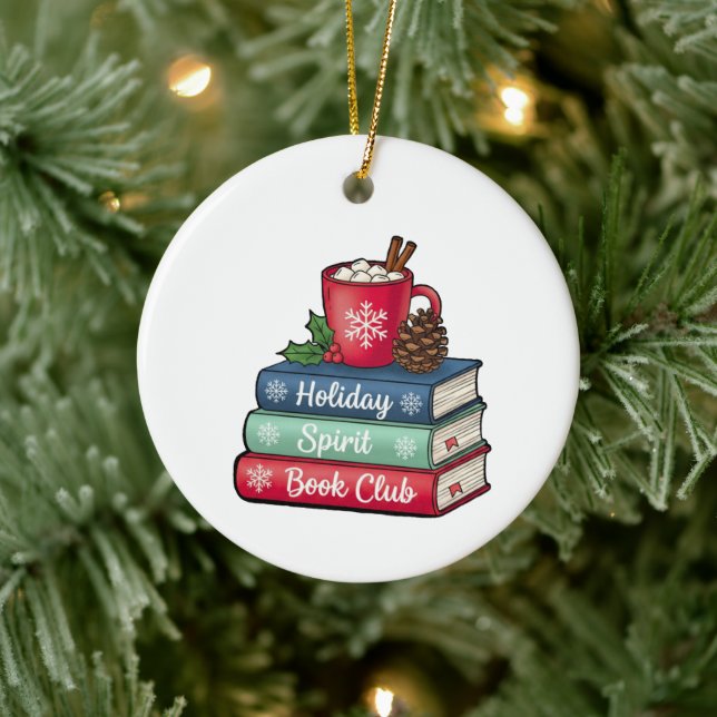Ornamento De Cerâmica Holiday Spirit Book Club Ornament | Book Lovers (Árvore)