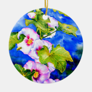 Ornamento De Cerâmica Hollyhocks