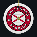 Ornamento De Cerâmica Hollywood Florida<br><div class="desc">Hollywood Florida</div>