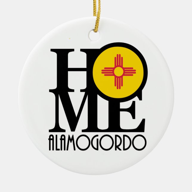 Ornamento De Cerâmica HOME Alamogordo Novo México (Frente)