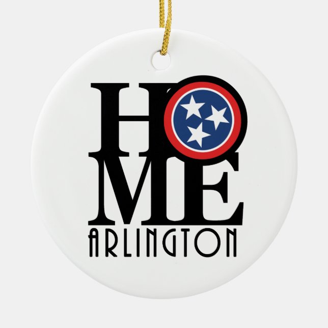 Ornamento De Cerâmica HOME Arlington TN (Frente)