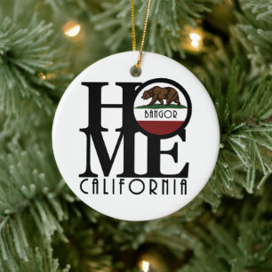 Ornamento De Cerâmica HOME Bangor California