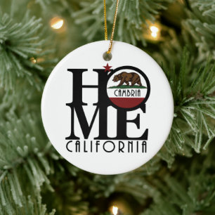 Ornamento De Cerâmica HOME Cambria California
