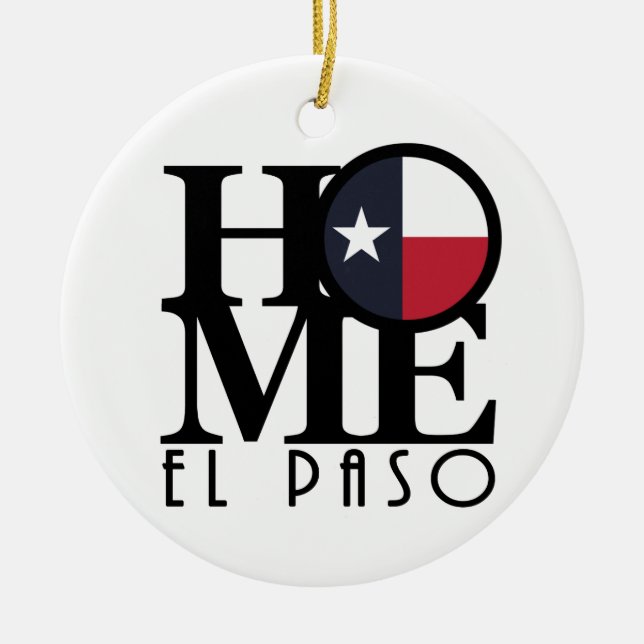 Ornamento De Cerâmica HOME El Paso Texas (Frente)