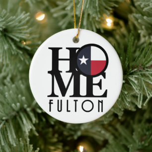 Ornamento De Cerâmica HOME Fulton Texas