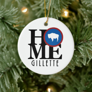 Ornamento De Cerâmica Home Gillette Wyoming Cerâmica Ornament