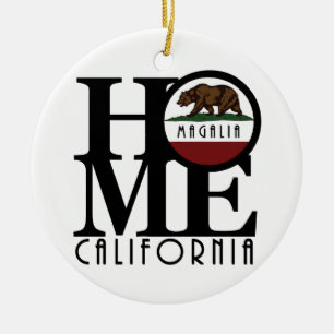 Ornamento De Cerâmica HOME Magalia California