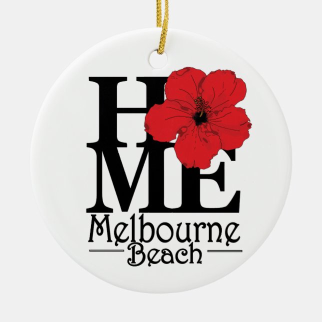 Ornamento De Cerâmica HOME Melbourne Beach (Frente)