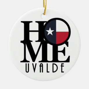 Ornamento De Cerâmica HOME Uvalde Texas