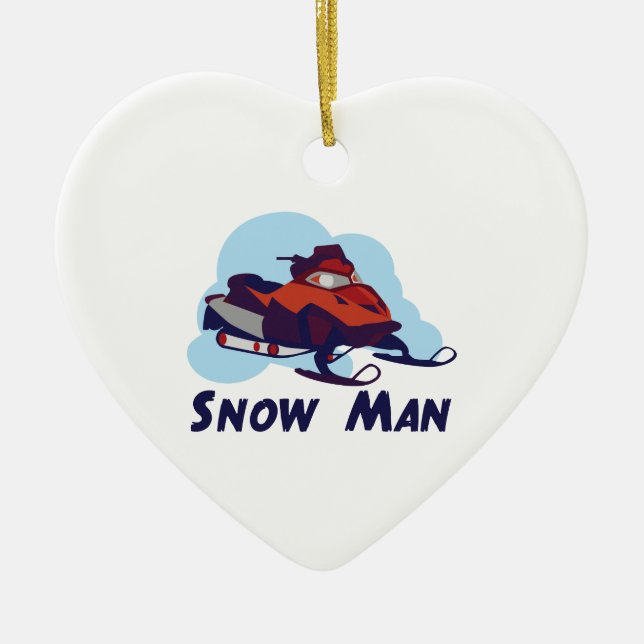 Ornamento De Cerâmica Homem da neve (Frente)