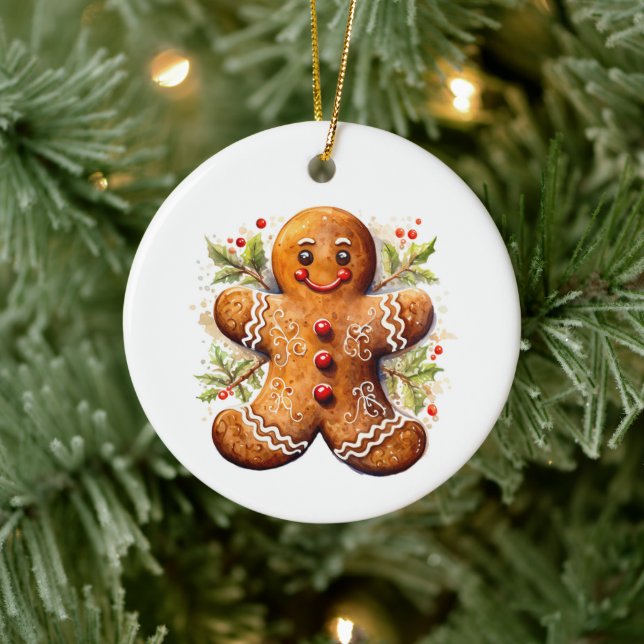 Ornamento De Cerâmica Homem de biscoito (Árvore)