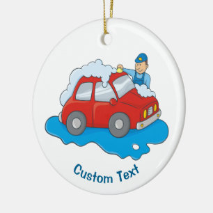 Ornamento De Cerâmica Homem de lavagem