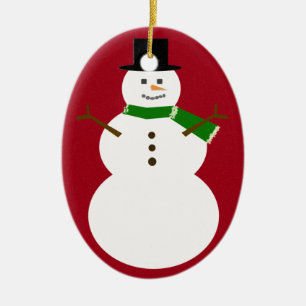 Ornamento De Cerâmica Homem de neve