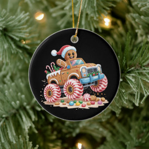 Ornamento De Cerâmica Homem de Trigo de Natal de Caminhão Monstro Assand