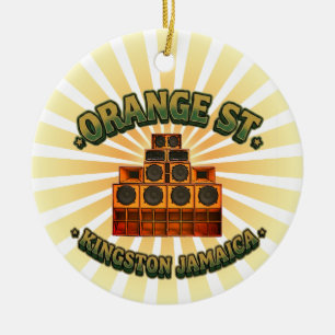 Ornamento De Cerâmica Homenagem ao Orange St Kingston Jamaica starburst
