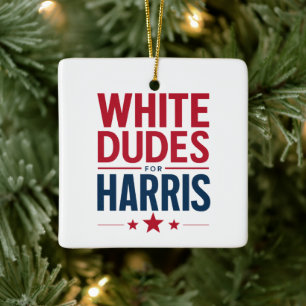 Ornamento De Cerâmica Homens Brancos Para a Eleição de Harris Kamala Har