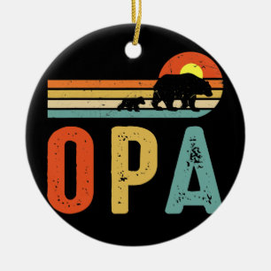 Ornamento De Cerâmica Homens Do Urso Do Opa Vintage, Decoração Do Urso