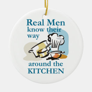 Ornamento De Cerâmica Homens Verdadeiros Sabem