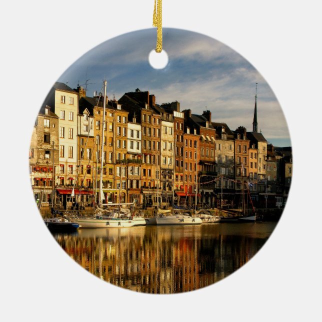 Ornamento De Cerâmica Honfleur, France (Traseira)